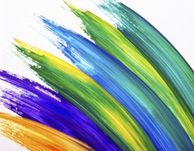 Decorative brush strokes abstract print with vibrant textures and painterly effects, suitable for