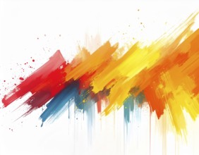 Decorative brush strokes abstract print with vibrant textures and painterly effects, suitable for