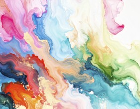 Colorfully painted background with vivid brush strokes and abstract design, symbolizing creativity,