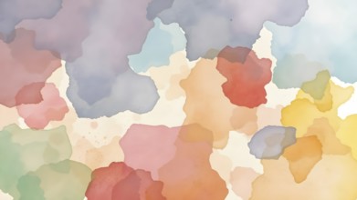 Watercolor pastel brush strokes poster with soft dreamy textures and soothing colors for tranquil