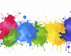 Minimalist watercolor splash poster on white background, an artistic modern décor print for homes,