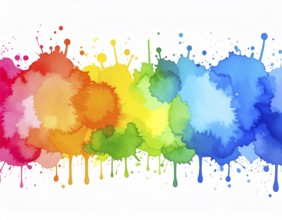 Minimalist watercolor splash poster on white background, an artistic modern décor print for homes,