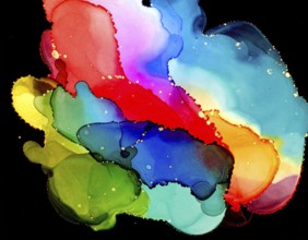 Colorfully painted background with vivid brush strokes and abstract design, symbolizing creativity,