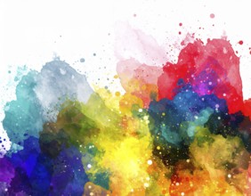 Colorfully painted background with vivid brush strokes and abstract design, symbolizing creativity,