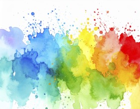 Minimalist watercolor splash poster on white background, an artistic modern décor print for homes,