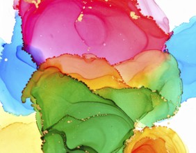 Colorfully painted background with vivid brush strokes and abstract design, symbolizing creativity,
