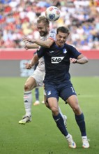 Header duel duel action Fisnik Asllani TSG 1899 Hoffenheim (11) against Konrad Laimer FC Bayern