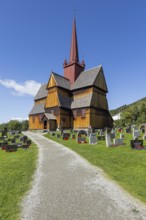 Stave church or Stavkyrkje, Ringebu, Gudbrandsdalen or Gudbrandsdalen, Fylke Oppland, Norway