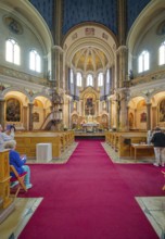 Church of the Assumption of the Virgin Mary in neo-Byzantine style, interior, spa town in the