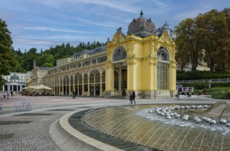 Colonnade of the Cross Spring and the Singing Fountain, healing spring, spa park, spa town in the