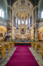 Church of the Assumption of the Virgin Mary in neo-Byzantine style, interior, spa town in the