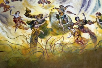 Mural, Mural, Colonnade of the Cross Spring, Healing Spring, Spa Park, Spa in the Imperial Forest,