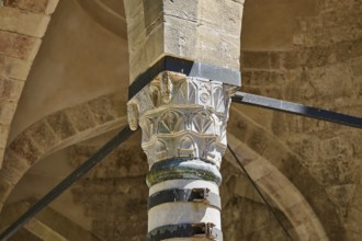 Detailed view of a stone capital and arch in a historic building, Recep Pasha Mosque, Old Town,