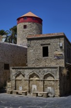 Washing facilities near Borsani Mosque, Turkish Quarter, Historic mill and ancient stone structure