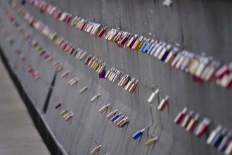 Love locks on a bridge, Germany