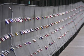 Love locks on a bridge, Germany