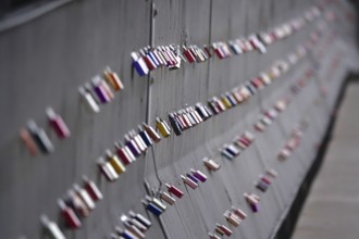 Love locks on a bridge, Germany