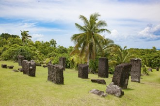 Badrulchau archaeological site listed in the Palau Register of Historic Places with ancient stone