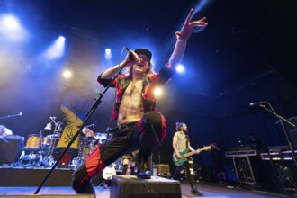 Eugene Hütz, singer and guitarist, Gogol Bordello, folk-punk band, USA, live on Fall 2025 European