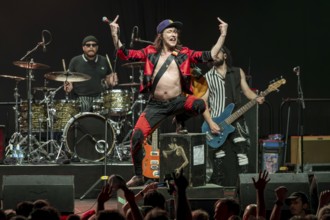 Eugene Hütz, singer and guitarist, Gogol Bordello, folk-punk band, USA, live on Fall 2025 European