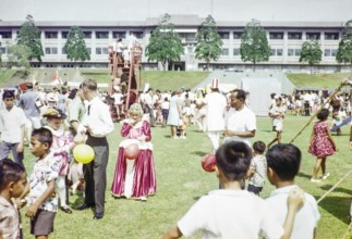 Garden fete community event in the grounds of HMS Terror naval base, Sembawang, Singapore, South