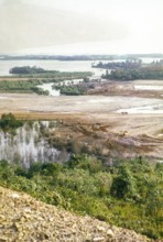 Land being cleared and levelled for industrial development, Jurong, Singapore, south east Asia 1963