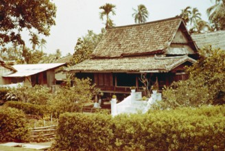 Historic traditional architecture Malay house, Malacca or Melaka, Malaya, Malaysia, south east Asia