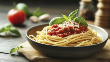 Classic Italian Spaghetti Bolognese: A Mouthwatering Appetizer Featuring Delicious Pasta Served