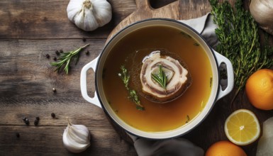 Making Nourishing Beef Bone Broth: Slowly Simmered Bones Release Collagen For Essential Amino