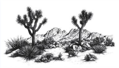 Souvenirs Featuring Joshua Tree National Park Mono Design Available For Purchase - Badge, Patch,