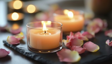 Pampering With Spa Candles And Rose Petals: Creating A Relaxing Ambiance For A Tranquil And