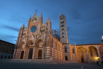 Illuminated Duomo illuminated cathedral of Siena Cattedrale Metropolitana di Santa Maria Assunta at