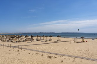 The beach Praia de São Roque, east of Lagos city centre, quite empty, off-season, in the west of