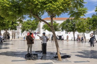 The historic centre of Lagos, Praça Infante D. Henrique square, at the Igreja de Santa Maria de