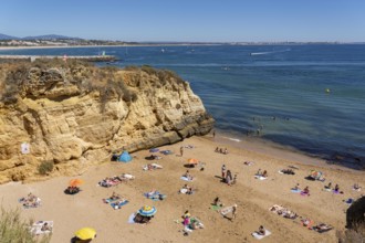 Beaches on the rocky coast of Ponta da Piedade, rugged coastal landscape, right next to Lagos town