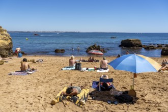 Beaches on the rocky coast of Ponta da Piedade, rugged coastal landscape, right next to Lagos town