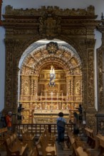 Faro, the cathedral of Faro, nave, interior, altars, Algarve, Portugal