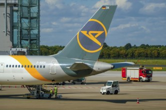 Düsseldorf, North Rhine-Westphalia, Germany - Düsseldorf Airport, Condor airline aircraft at the