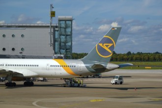 Düsseldorf, North Rhine-Westphalia, Germany - Düsseldorf Airport, Condor airline aircraft at the
