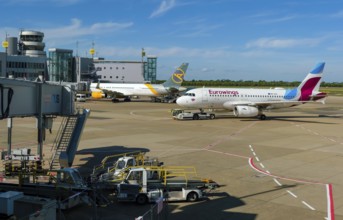 Düsseldorf, North Rhine-Westphalia, Germany - Düsseldorf Airport, aircraft of the airlines