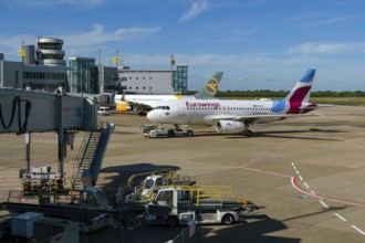 Düsseldorf, North Rhine-Westphalia, Germany - Düsseldorf Airport, aircraft of the airlines