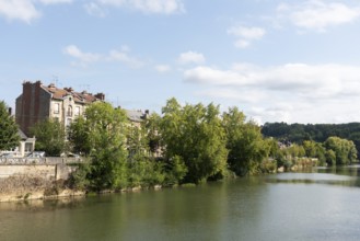 River Meuse, Charleville-Mézières, Ardennes, Grand Est, France