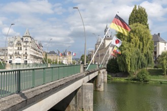 Bridge over the river Meuse, Hôtel de Ville, Town Hall, Bridge over the river Meuse,