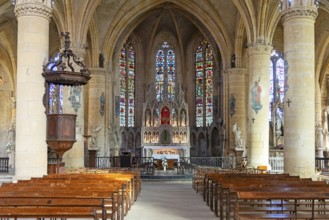Saint-Nicolas Church, Marville, Renaissance village, Département Meuse, Grand Est, France