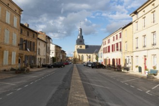 Church of Saint-Nicolas, main street, Marville, Renaissance village, Département Meuse, Grand Est,