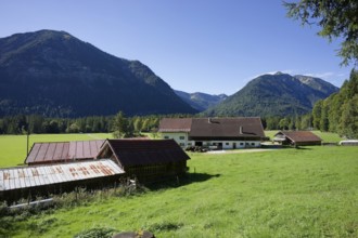 Rural Graswang, Graswangtal, Oberammergau, Catholic, Ammergau, Ammergau Alps, Upper Bavaria,