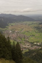 Mountain panorama seen from the Laber, Ammergau Alps, Ammergau, Oberammergau, mountains, Alps,