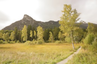 View of the Kofel, mountain, Zinken, mountain hiking, hiking, Oberammergau, Catholic, Ammergau,