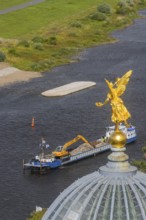 View from the lantern of the Church of Our Lady. Fama (the goddess of rumours) on the dome of the