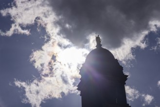 Ständehaus with Athena against the light, Dresden, Saxony, Germany